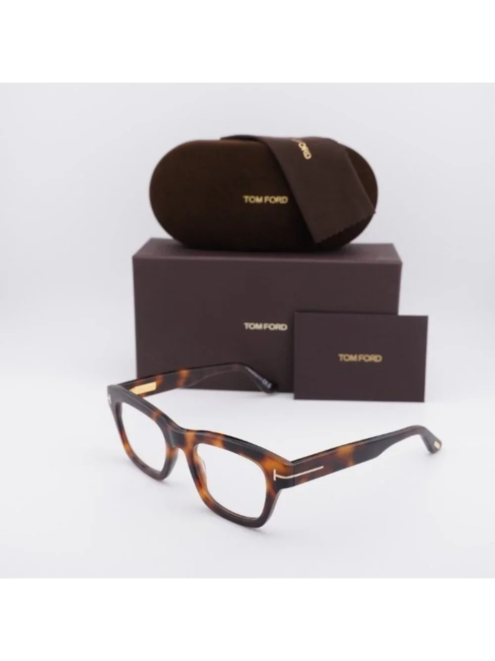 Tom Ford FT6036-B 053 Eyeglasses Blonde Havana 52mm Square Frame